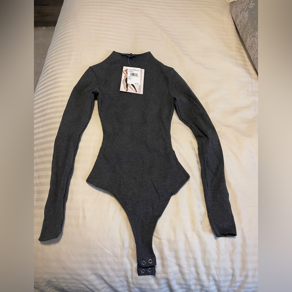 Never work Naked Wardrobe Grey Bodysuit with Tags